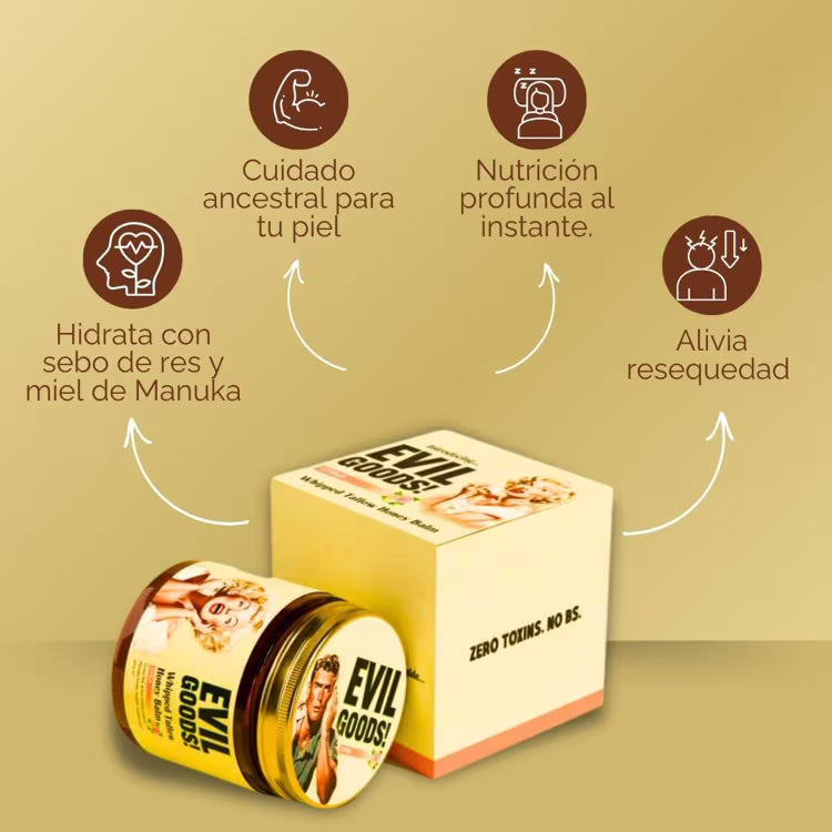 Bálsamo Evil Goods Cebo De Res Rejuvenece, hidrata y repara profundamente