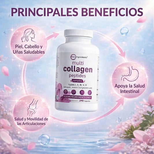 Multi collagen complex women: Regeneración total con 5 tipos de colágeno
